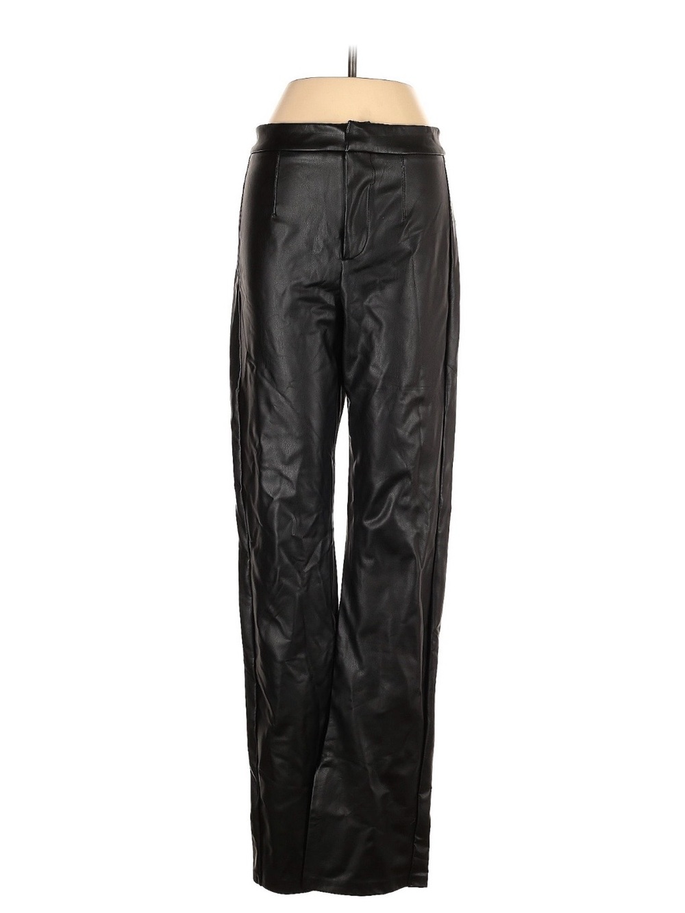 Bershka Black Faux Leather Pants